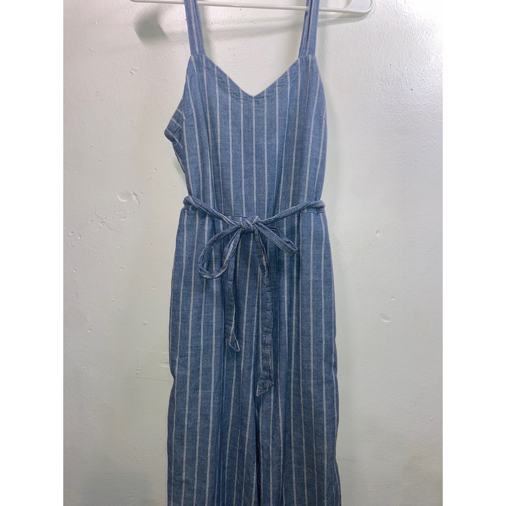 Universal Thread Coastal Cottagecore Classic Blue/White Stripe Wide Leg Jumpsuit